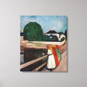 Edvard Munch - Die Mädchen auf der Brücke Leinwanddruck