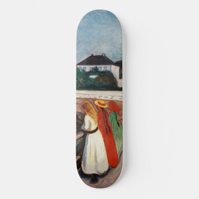 Edvard Munch - Die Mädchen auf der Brücke Skateboard (Vorderseite)