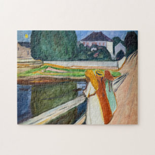 Edvard Munch - Die Mädchen auf der Brücke Weiße Na