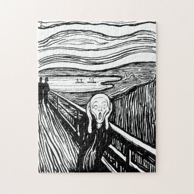 Edvard Munch - Die schreiende Lithografie (Vertikal)