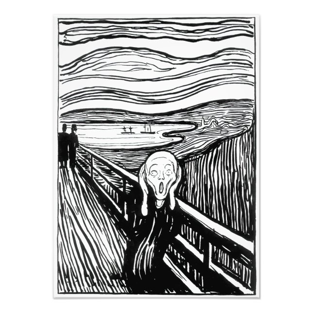 Edvard Munch - Die schreiende Lithografie Fotodruck (Vorne)