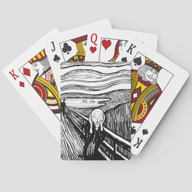 Edvard Munch - Die schreiende Lithografie Spielkarten (Rückseite)