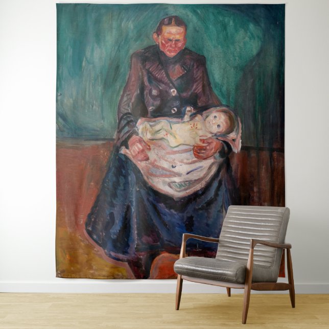 Edvard Munch - Frau mit kranken Kindern, Erbschaft Wandteppich (Beispiel)