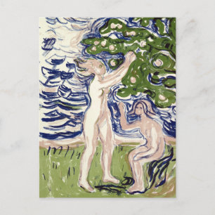 Edvard Munch Girls pflücken Äpfel Postkarte