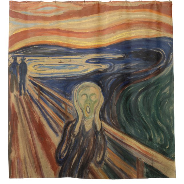 Edvard Munch ist der Schrei Duschvorhang (Vorderseite)