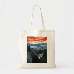 Edvard Munch - Kranke Stimmung bei Sonnenuntergang Tragetasche