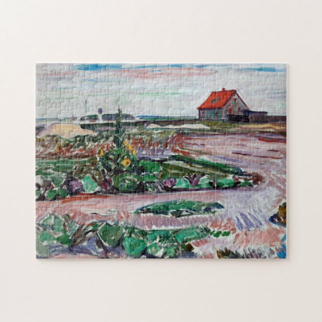 Edvard Munch - Küste. Landschaft in der Nähe von L (Horizontal)