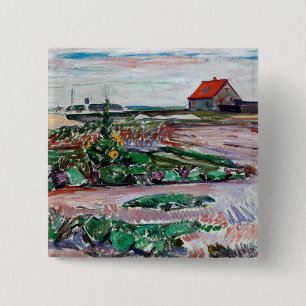 Edvard Munch - Küste. Landschaft in der Nähe von L Button