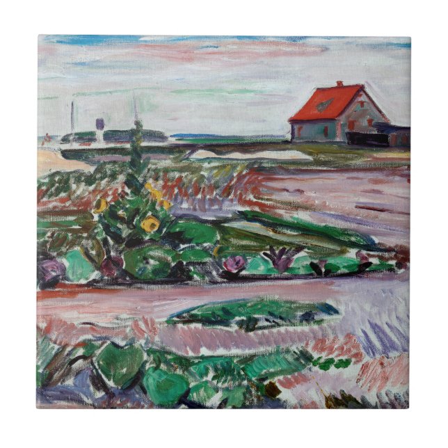 Edvard Munch - Küste. Landschaft in der Nähe von L Fliese (Vorderseite)