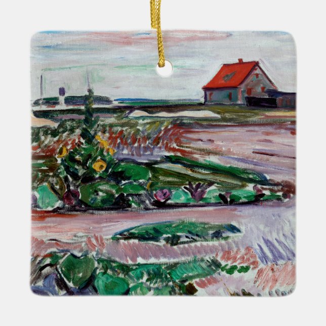 Edvard Munch - Küste. Landschaft in der Nähe von L Keramikornament (Vorderseite)