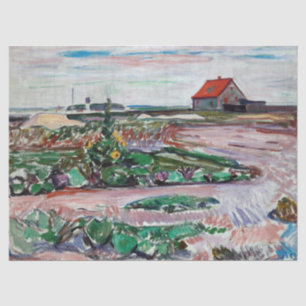 Edvard Munch - Küste. Landschaft in der Nähe von L Seidenpapier