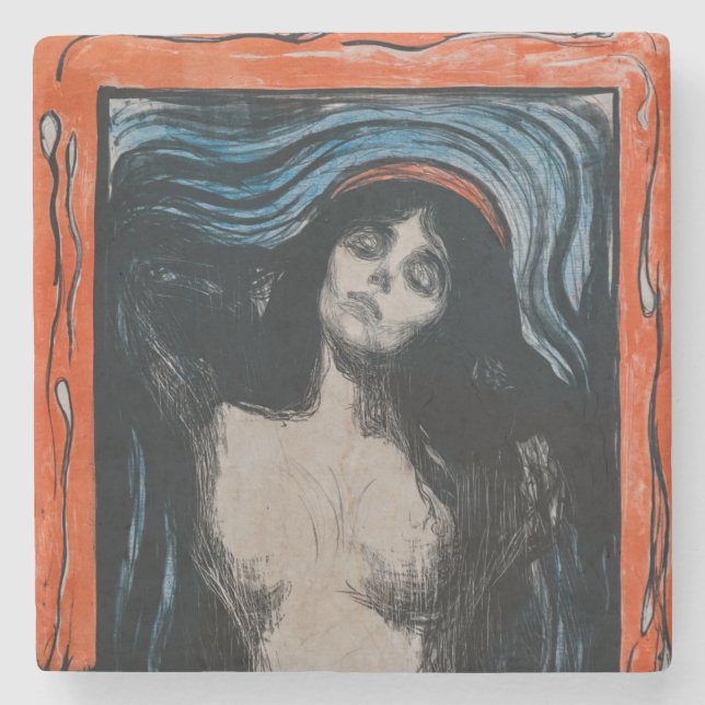 Edvard Munch - Madonna Lithographie Steinuntersetzer (Vorderseite)