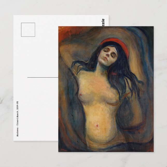 Edvard Munch - Madonna Postkarte (Vorne/Hinten)