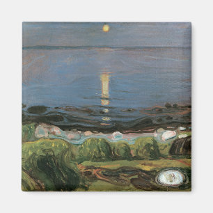 Edvard Munch Malerei, Sommernacht am Strand Magnet