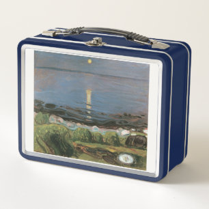 Edvard Munch Malerei, Sommernacht am Strand Metall Brotdose