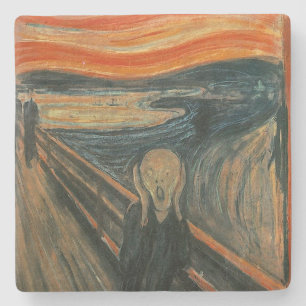 Edvard Munch malt Der Schrei (Skrik) 1893 Steinuntersetzer