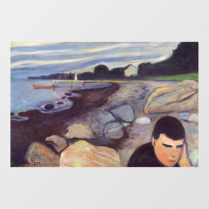 Edvard Munch - Melancholie Fensteraufkleber