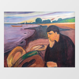 Edvard Munch - Melancholy 1894 Fensteraufkleber