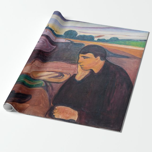 Edvard Munch - Melancholy 1894 Geschenkpapier (Ungerollt)