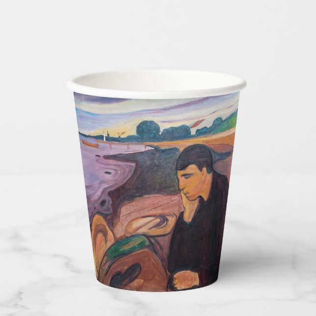 Edvard Munch - Melancholy 1894 Pappbecher (Vorderseite)