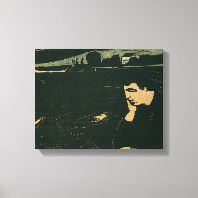 Edvard Munch - Melancholy III Leinwanddruck (Vorderseite)