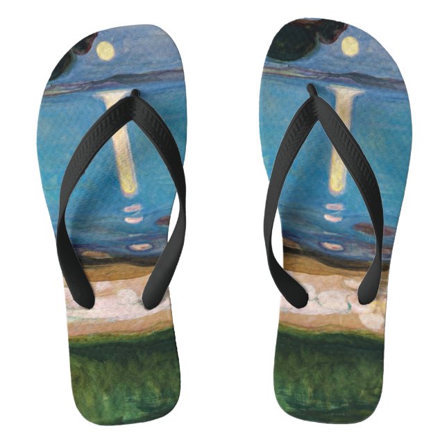 Edvard Munch - Mondlicht Flip Flops (Fußbett)