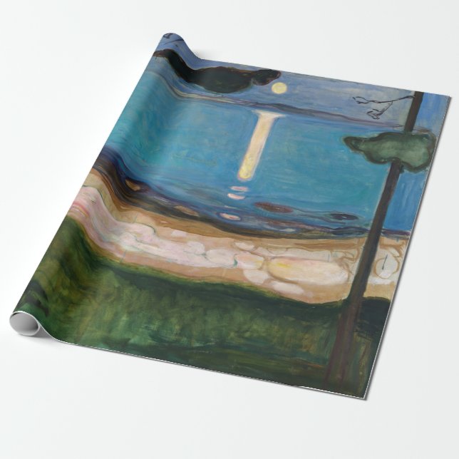 Edvard Munch - Mondlicht Geschenkpapier (Ungerollt)