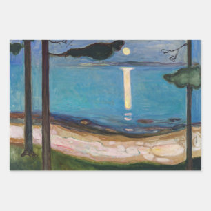 Edvard Munch - Mondlicht Geschenkpapier Set