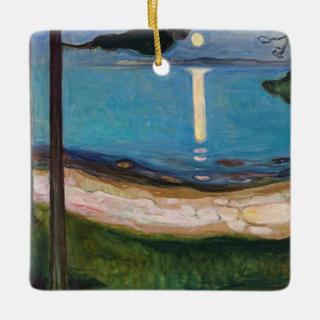Edvard Munch - Mondlicht Keramikornament (Vorderseite)