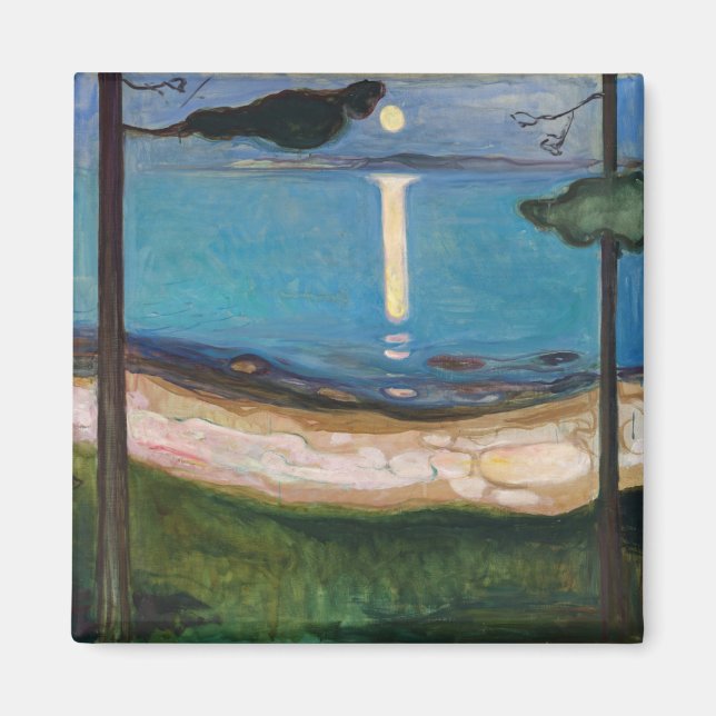 Edvard Munch - Mondlicht Magnet (Vorne)
