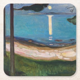 Edvard Munch - Mondlicht Rechteckiger Pappuntersetzer