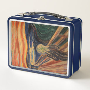 Edvard Munch Painting the Scream (Skrik) 1910 Metall Brotdose