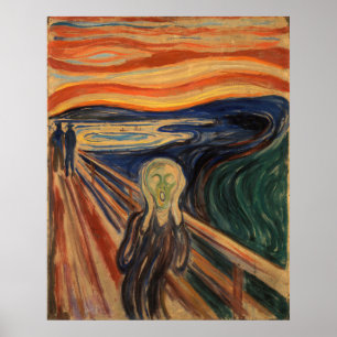 Edvard Munch Painting the Scream (Skrik) 1910 Poster