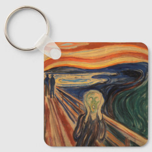 Edvard Munch Painting the Scream (Skrik) 1910 Schlüsselanhänger