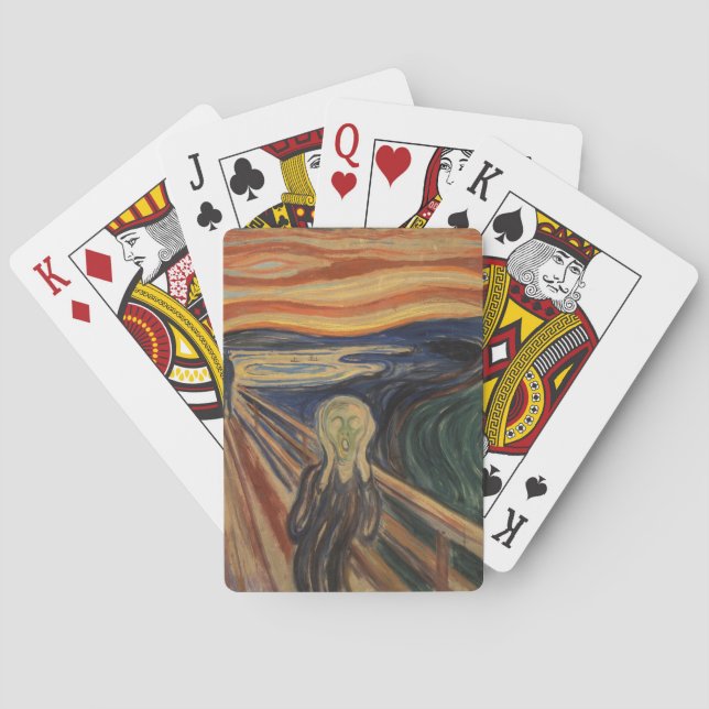 Edvard Munch Painting the Scream (Skrik) 1910 Spielkarten (Rückseite)
