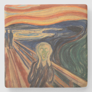 Edvard Munch Painting the Scream (Skrik) 1910 Steinuntersetzer