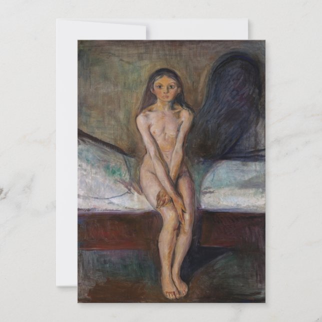 Edvard Munch - Puberty Dankeskarte (Vorderseite)