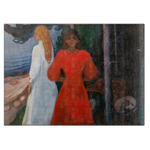 Edvard Munch - rot und weiß Schneidebrett