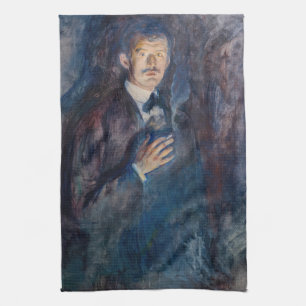 Edvard Munch - Selbstportrait mit Zigarette Geschirrtuch