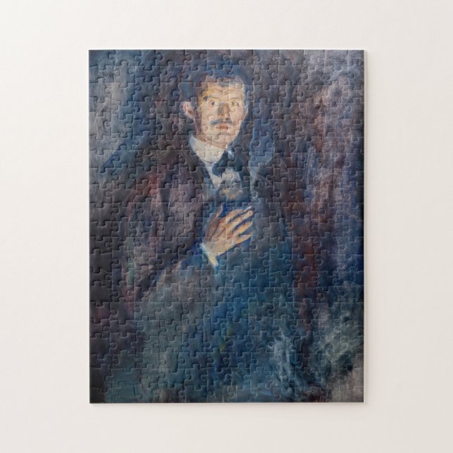 Edvard Munch - Selbstporträt mit Zigarette (Vertikal)