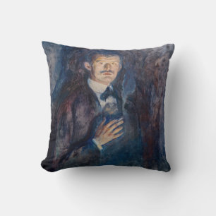Edvard Munch - Selbstporträt mit Zigarette Kissen