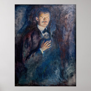 Edvard Munch - Selbstporträt mit Zigarette Poster