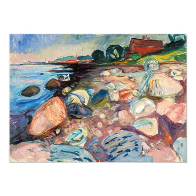 Edvard Munch - Shopping mit Red House Fotodruck (Vorne)