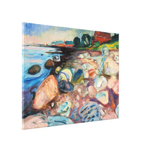Edvard Munch - Shopping mit Red House Leinwanddruck