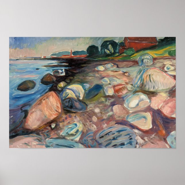 Edvard Munch - Shopping mit Red House Poster (Vorne)