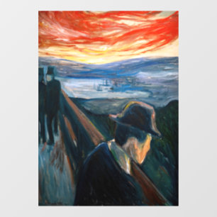 Edvard Munch - Sick Mood at Sunset, Despair 1892 Fensteraufkleber