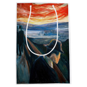 Edvard Munch - Sick Mood at Sunset, Despair 1892 Mittlere Geschenktüte