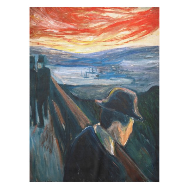 Edvard Munch - Sick Mood at Sunset, Despair 1892 Tischdecke (Vorderseite)