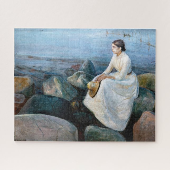 Edvard Munch - Sommernacht, Inger am Strand (Horizontal)