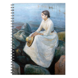 Edvard Munch - Sommernacht, Inger am Strand Notizblock
